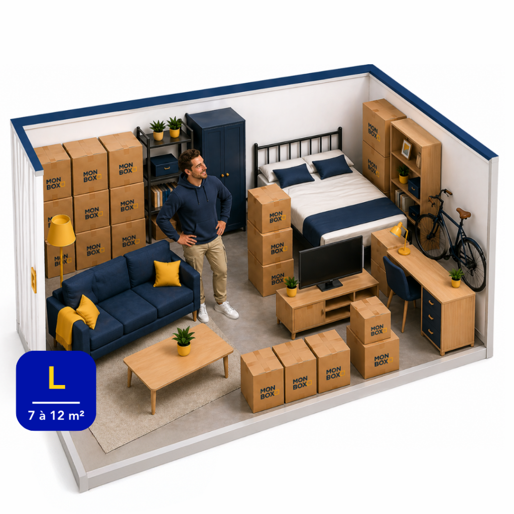 Box de stockage L 7 à 12 m² Champforgeuil appartement 3-4 pièces ou stock professionnel