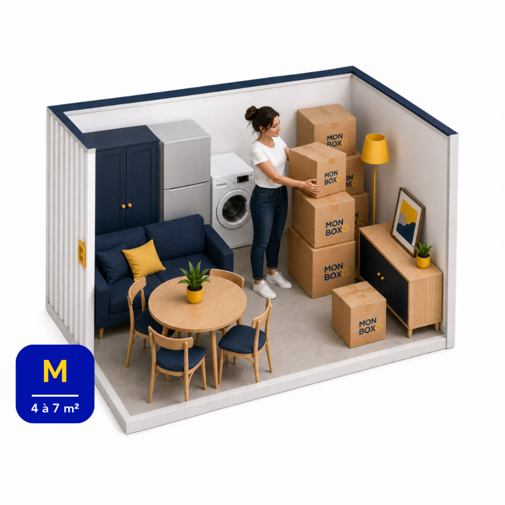 Box de stockage M 4 à 7 m² Champforgeuil appartement 2 pièces, meubles, cartons